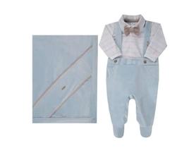 Kit Saída Maternidade Luxo Bebê Menino Plush Paraiso 17735 Kit Saída Maternidade Luxo Bebê Menino Plush Paraiso 17735