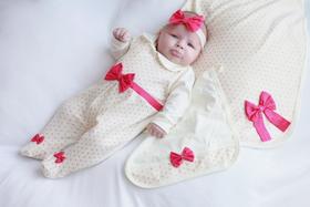 Kit Saída Maternidade Menina de Bolinha Rosa - BellaDonna Baby