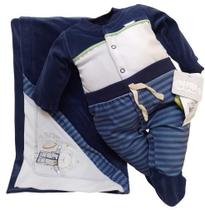 Kit Saída Maternidade Plush Bebê Menino LeBhua Paraiso 14391