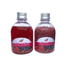 Kit Sais e Espuma de Banho Tamanho Grande 250g Chillies Ofurô Banheira Espuma Hidromassagem Casal Relaxante