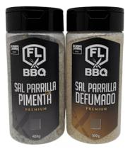 Kit sal de parrilla defumada e pimenta flbbq - kit churrasco