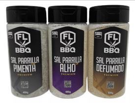 Kit sal de parrilla e alho pimenta e defumado flbbq - kit flbbq