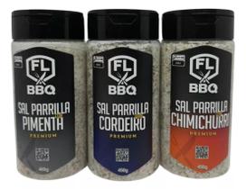 Kit sal de parrilla e pimenta, cordeiro e chimichurri flbbq - kit flbbq
