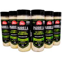 Kit Sal de Parrilla Lemon Pepper Para Churrasco Completo 6 Unidades 350g Bahia Premium 5 Sabores