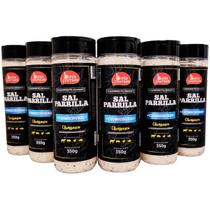 Kit Sal de Parrilla Para Churrasco Completo Com Pimenta do Reino 6 Unidades 350g Bahia Premium 5 Sabores