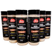 Kit Sal de Parrilla Para Churrasco Completo Com Pimenta do Reino 6 Unidades 350g Bahia Premium 5 Sabores