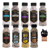 Kit Sal Grosso Parrilla Temperado Para Churrasco Culinária 9 Sabores Poletto