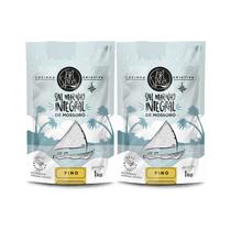 Kit Sal Marinho Fino Integral de Mossoró Sem Antiumectante - BR Spices 2 Unidades 1kg Kit Sal Marinho Fino Integral de Mossoró Sem Antiumectante - BR Spices 2 Unidades 1kg