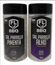 Kit sal para churrasco sal de parrilla e pimenta e alho flbbq - kit flbbq