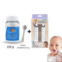 Kit Sal Para Lavagem Nasal + Seringa com Bico de Silicone Kit Sal Para Lavagem Nasal + Seringa com Bico de Silicone