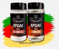 Kit Sal Parrilleiro Apidae 460 g - Pack com 12 unidades (06 unid. Temperado e 06 unid. Tradicional)
