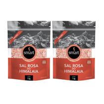 Kit Sal Rosa Do Himalaia Grosso Sem Antiumectante - Smart 2 Unidades 1kg Kit Sal Rosa Do Himalaia Grosso Sem Antiumectante - Smart 2 Unidades 1kg
