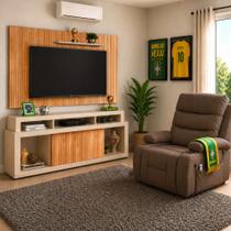 Kit Sala Copa Painel Rack Life + Poltrona Confort Caemmum