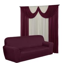 Kit Sala Cortina 2 Metros Paris + Capa 4 Lugares Coladinha Spandex