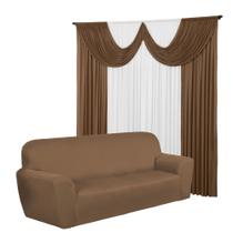 Kit Sala Cortina 2 Metros Paris + Capa 4 Lugares Coladinha Spandex