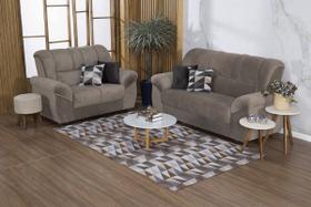 Kit Sala Tapete 2,00 x 1,45 + 4 Capas de Almofada Jacquard Luxo Antiderrapante Estampa Moderna Losango Bege e Marrom Kit Sala Tapete 2,00 x 1,45 + 4 Capas de Almofada Jacquard Luxo Antiderrapante Estampa Moderna Losango Bege e Marrom