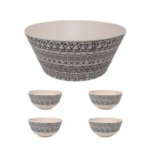 Kit Saladeira c/ 4un tigela Fibra bambu bowl cumbuca redonda Kit Saladeira c/ 4un tigela Fibra bambu bowl cumbuca redonda