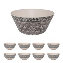 Kit Saladeira c/ 8un tigela Fibra bambu bowl cumbuca salada Kit Saladeira c/ 8un tigela Fibra bambu bowl cumbuca salada