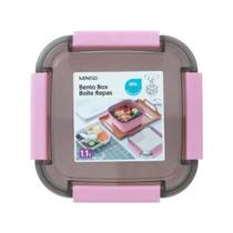 Kit Saladeira com 2 Níveis e Talher 1,1 Litro - Rosa