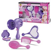 Kit salao beleza com secador de cabelo de brinquedo infantil