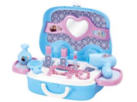 Kit Salão de Beleza de Brinquedo Disney Frozen - Maleta Beleza com Acessórios Fun 12 Peças