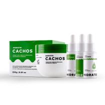 Kit Salão Em Casa Hidratei Cachos: 1 Creme Cachos + 1 Booster Tratamento + 1 Definição + 1 Nutrição