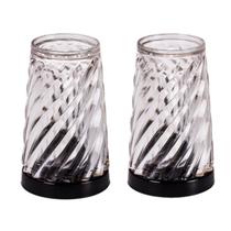 Kit Saleiro E Paliteiro De Mesa Acrílico Espiral Porta Palito Twist Kit Saleiro E Paliteiro De Mesa Acrílico Espiral Porta Palito Twist