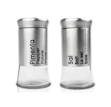 Kit Saleiro e Pimenteiro Aço Inox 2 Peças Unyhome UD191902