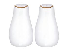 Kit Saleiro E Pimenteiro Em Porcelana Borda Dourada Gourmet Luxo Royal Realeza Porta Sal e Pimenta Kit Saleiro E Pimenteiro Em Porcelana Borda Dourada Gourmet Luxo Royal Realeza Porta Sal e Pimenta