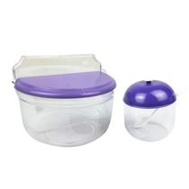 Kit Saleiro Porta Sal e Açucareiro Condimentos Colher Plástica Cozinha - 952 AMZ Kit Saleiro Porta Sal e Açucareiro Condimentos Colher Plástica Cozinha - 952 AMZ
