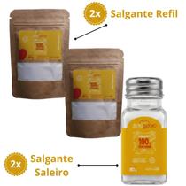 Kit Salgante Sem Sódio Zero Sódio 2 Refil + 1 Saleiro Substituto do Sal 100% Sem Sal Kit Salgante Sem Sódio Zero Sódio 2 Refil + 1 Saleiro Substituto do Sal 100% Sem Sal
