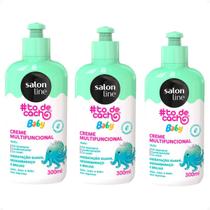 Kit Salon Line Baby todecachinho: 3 Creme Multifuncional 300ml Kit Salon Line Baby todecachinho: 3 Creme Multifuncional 300ml