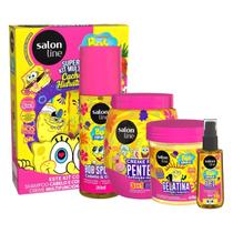 Kit Salon Line Bob Esponja Sos Cachos Completo Com 6 Kit Salon Line Bob Esponja Sos Cachos Completo Com 6