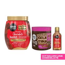 Kit Salon Line Chocolate Gel, Óleo, Creme Capilar Kit Salon Line Chocolate Gel, Óleo, Creme Capilar