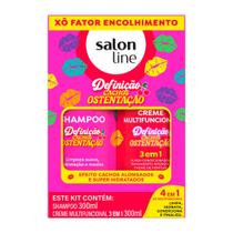 Kit Salon Line Definição Cachos Ostentação Shampoo 300ml e Creme Multifuncional 3 em 1 300ml Kit Salon Line Definição Cachos Ostentação Shampoo 300ml e Creme Multifuncional 3 em 1 300ml