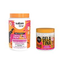 Kit Salon Line Definição Extraordinária Creme 1kg + Gelatina 550g