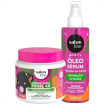 Kit Salon Line Definição Intensa: Creme Para Pentear 500g e Óleo Sérum Capilar 200ml Kit Salon Line Definição Intensa: Creme Para Pentear 500g e Óleo Sérum Capilar 200ml