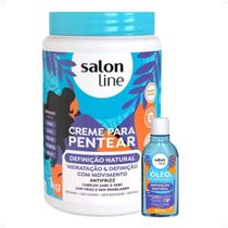 Kit Salon Line Definição Natural: Creme Para Pentear 1kg e Óleo Capilar 50ml Kit Salon Line Definição Natural: Creme Para Pentear 1kg e Óleo Capilar 50ml