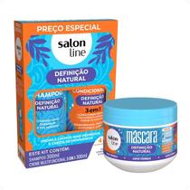 Kit Salon Line Definição Natural: Shampoo e Creme Multifuncional 300ml + Máscara Capilar 300g Kit Salon Line Definição Natural: Shampoo e Creme Multifuncional 300ml + Máscara Capilar 300g