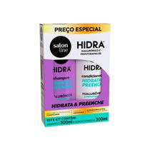 Kit Salon Line Hidra Hialurônico Hidrata e Preenche Hidratante Shampoo + Condicionador Vegano