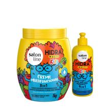 Kit Salon Line Hidra Multy Kids Shampoo + Condicionador + Creme 4 em 1 300ml Kit Salon Line Hidra Multy Kids Shampoo + Condicionador + Creme 4 em 1 300ml