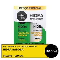 Kit Salon Line Hidra Restauração Intensa Shampoo 300ml + Condicionador 300ml Kit Salon Line Hidra Babosa Shampoo + Condicionador 300ml Kit Salon Line Hidra Restauração Intensa Shampoo 300ml + Condicionador 300ml Kit Salon Line Hidra Babosa Shampoo + Condicionador 300ml