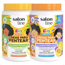 Kit Salon Line Kids 2 Creme De Pentear: Melão E Maracujá 1Kg