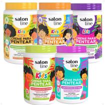 Kit Salon Line Kids: 5 Cremes de Pentear Melão, Maracujá, Uva, Melancia e Morango Kit Salon Line Kids: 5 Cremes de Pentear Melão, Maracujá, Uva, Melancia e Morango