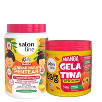 Kit Salon line Kids Manga Creme de Pentear 1kg + Gelatina 550g