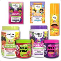 Kit Salon Line Kids Melancia E Uva: 2 Cremes E 2 Gelatinas + Mimos