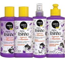 Kit Salon Line Kids Meu Lisinho Hidratação Cabelo Liso