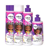 Kit Salon Line Kids Nutrição em Ação Sos Cachos C/4