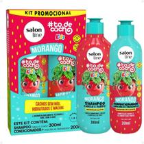 Kit Salon Line Kids: Shampoo 300ml e Condicionador 200ml Morango
