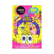 Kit Salon Line Kids Shampoo + Creme Multifuncional Bob Esponja Kit Salon Line Kids Shampoo + Creme Multifuncional Bob Esponja